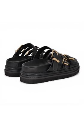 Ciabatta donna Janet & Janet in pelle colore nero. JANET & JANET | 693-732